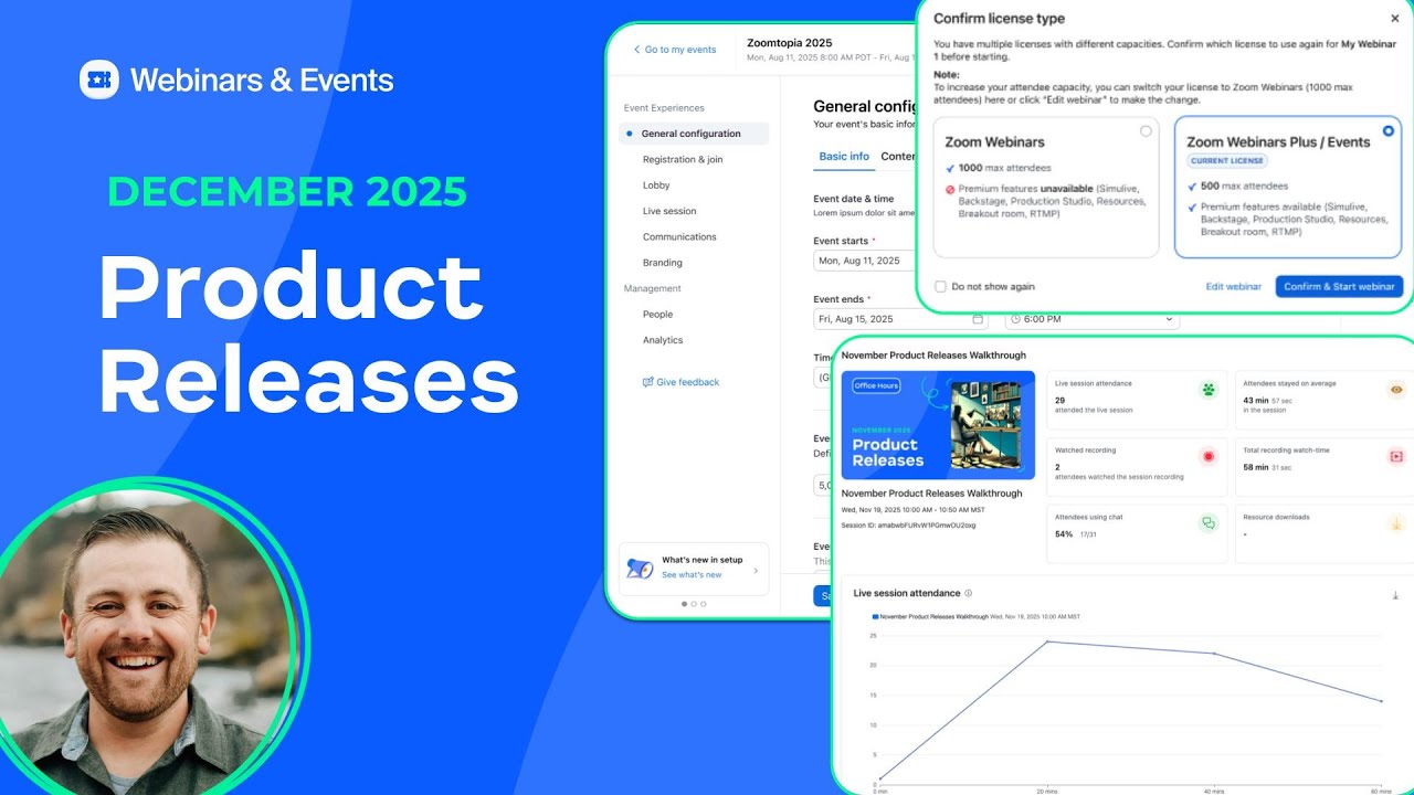 Simplified Workflows, Advanced Analytics, and Attendee Profiles | Zoom Events Updates