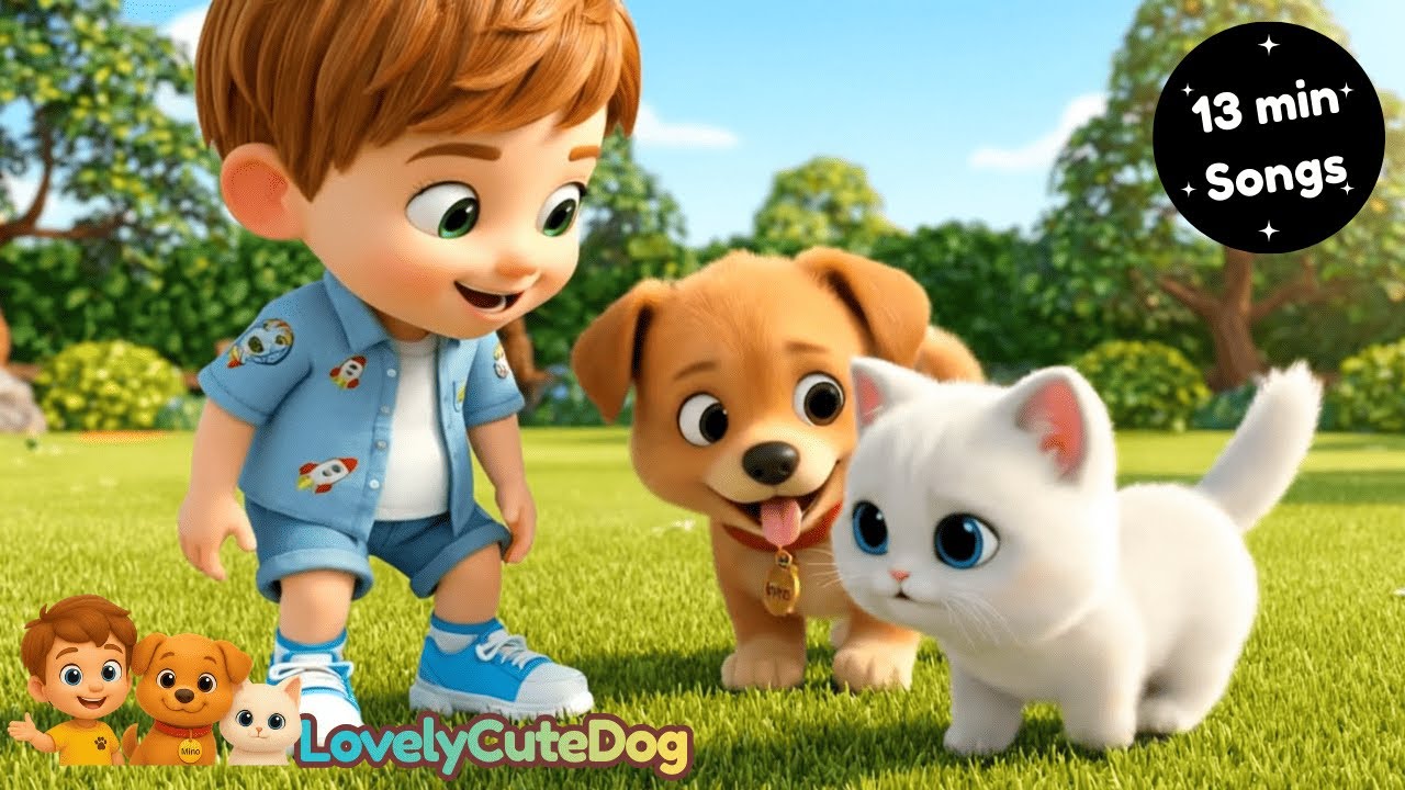 Fun Backyard Songs for Kids 🏡 | Playing & Laughing at Home | Cute 3D Dog Animation | Nursery Rhymes