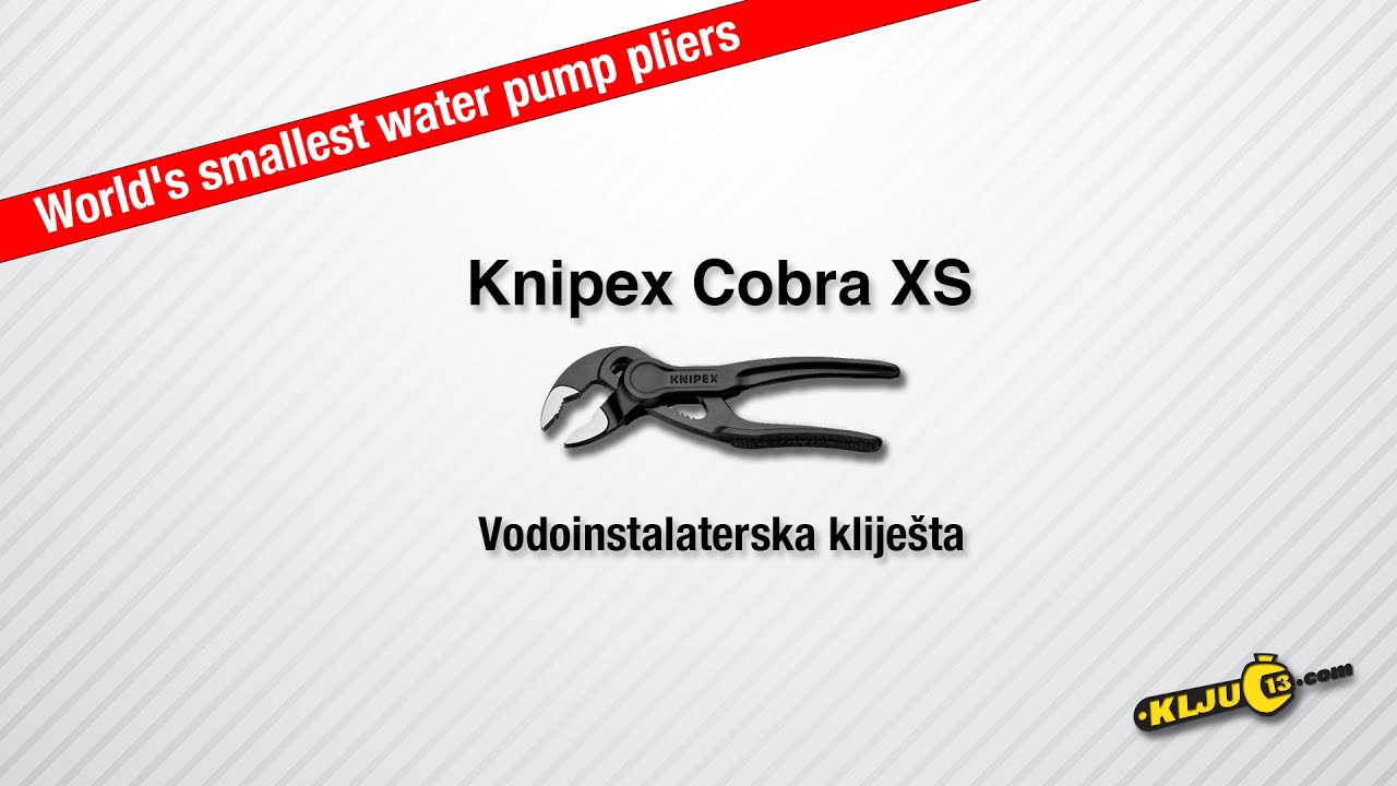Knipex Cobra XS Vodoinstalaterska kliješta 87 00 100 / Ključ 13