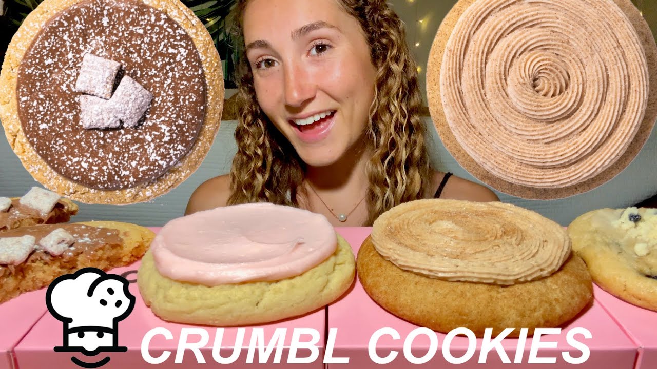 ASMR CRUMBL COOKIES mukbang & review | soft eating, mouth sounds, whispers 먹방