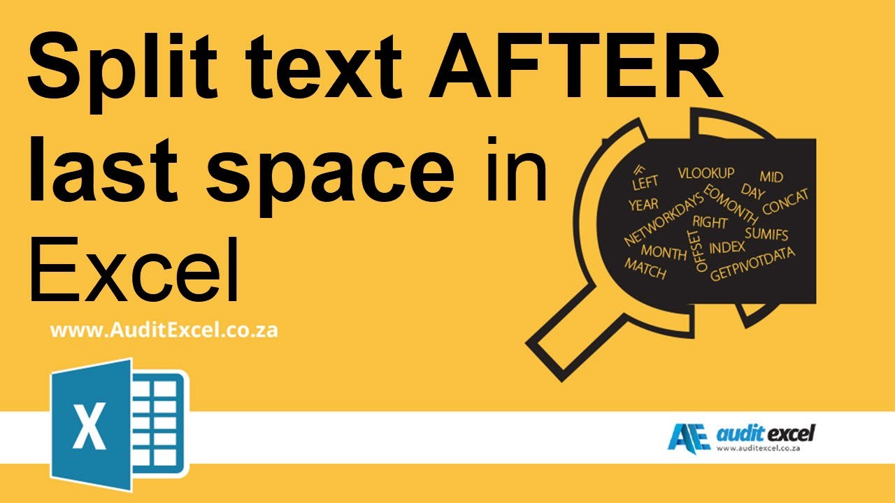Extract text/ number AFTER last space in Excel