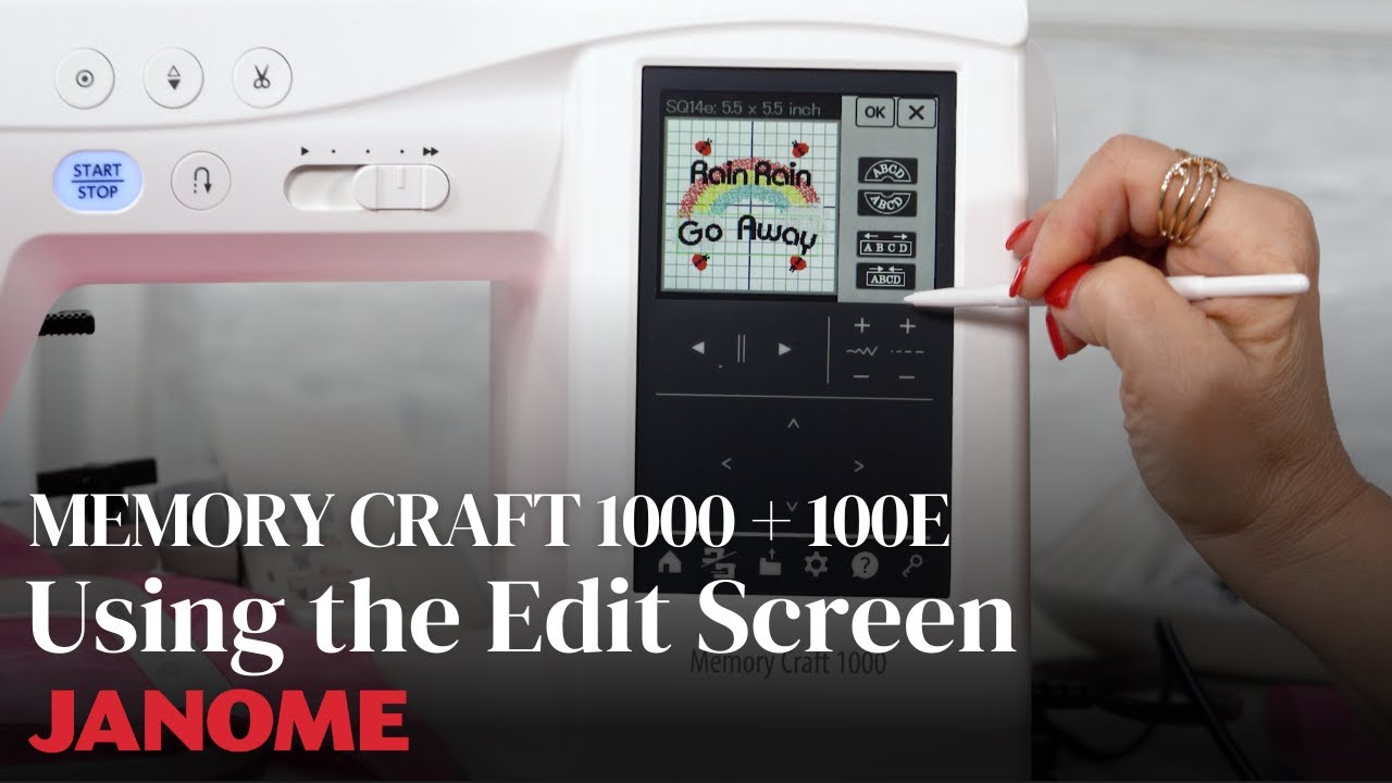 Using the Edit Screen of the Memory Craft 1000 + 100E