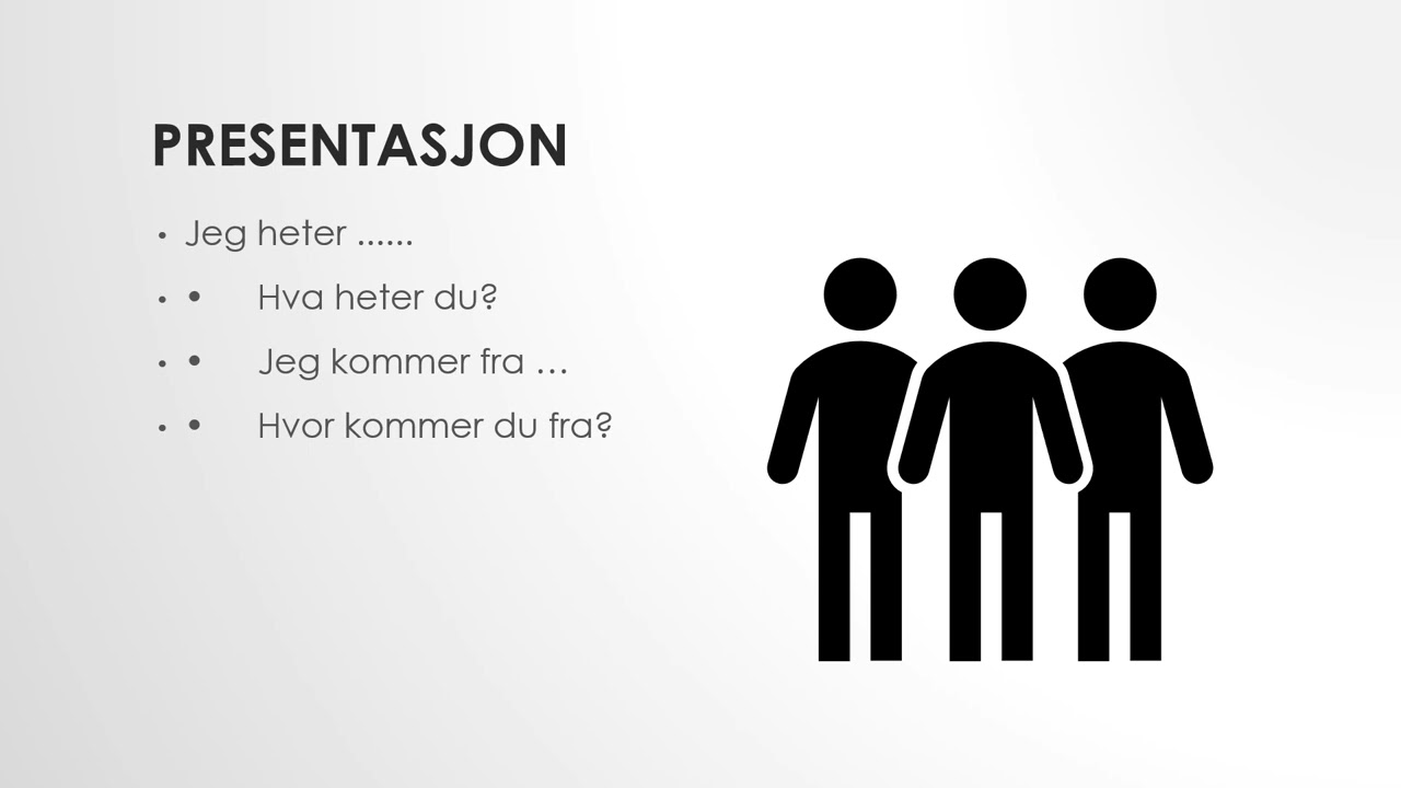 Norsk for nybegynnere - Lekjon1