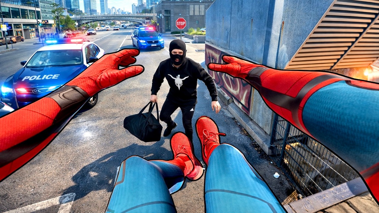 SPIDERMAN Fights Crime! 🕷️ Parkour POV Game IRL