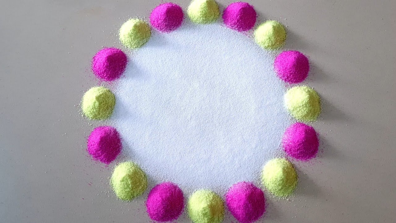 Latest, Simpel Multicolour Rangolis  For Festival | Satisfying Relaxing sand videos | Rangolis