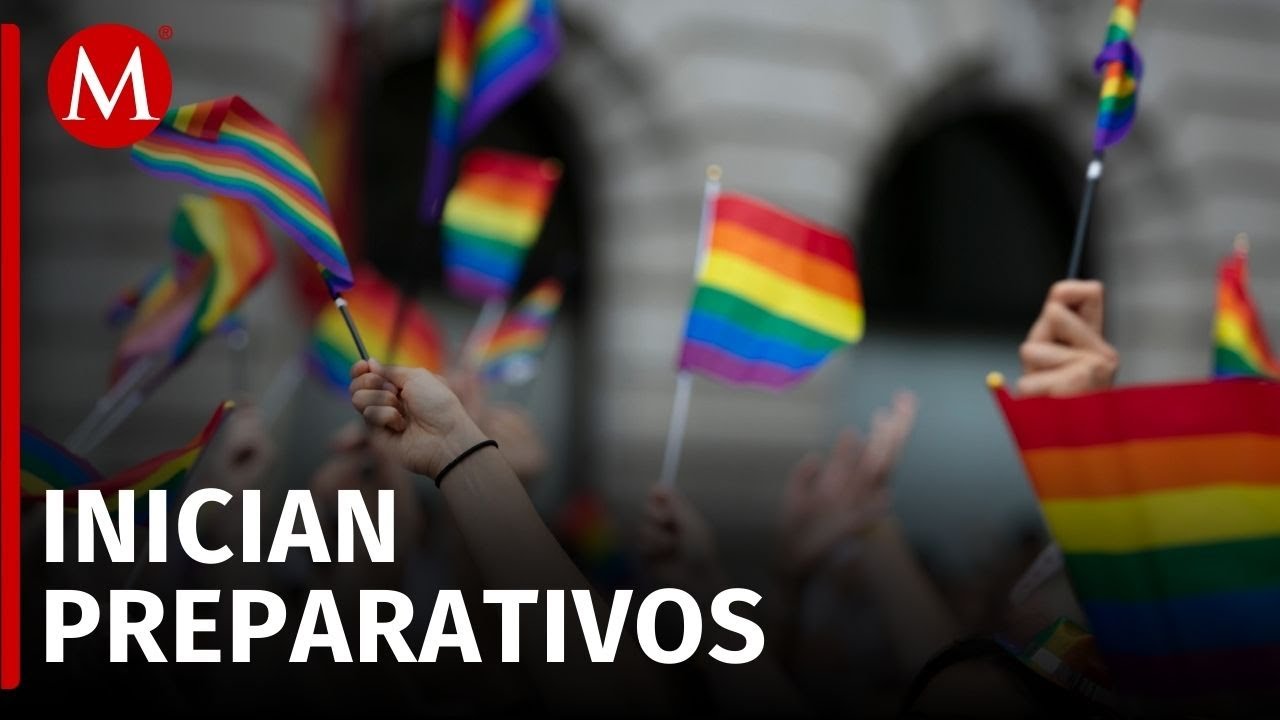 Preparativos para la marcha del Orgullo LGBT en Ciudad de México