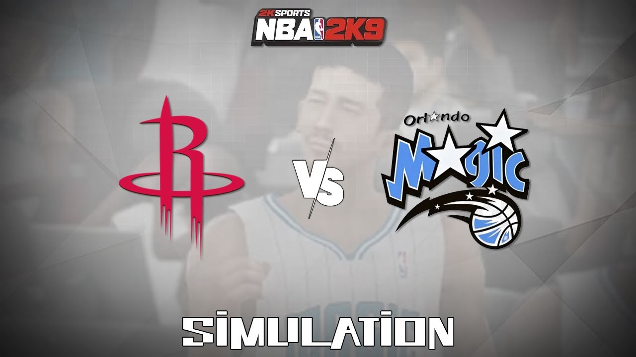 NBA 2K9 (2008) - Houston Rockets vs Orlando Magic [Gameplay Simulation]
