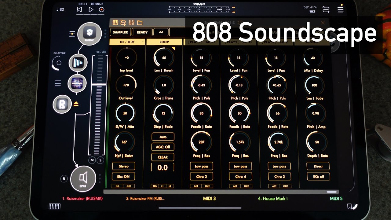 808 Soundscape: iPad Improv - AUM, SpaceFields, Moog, Ruismaker, Bleass, Audio Damage