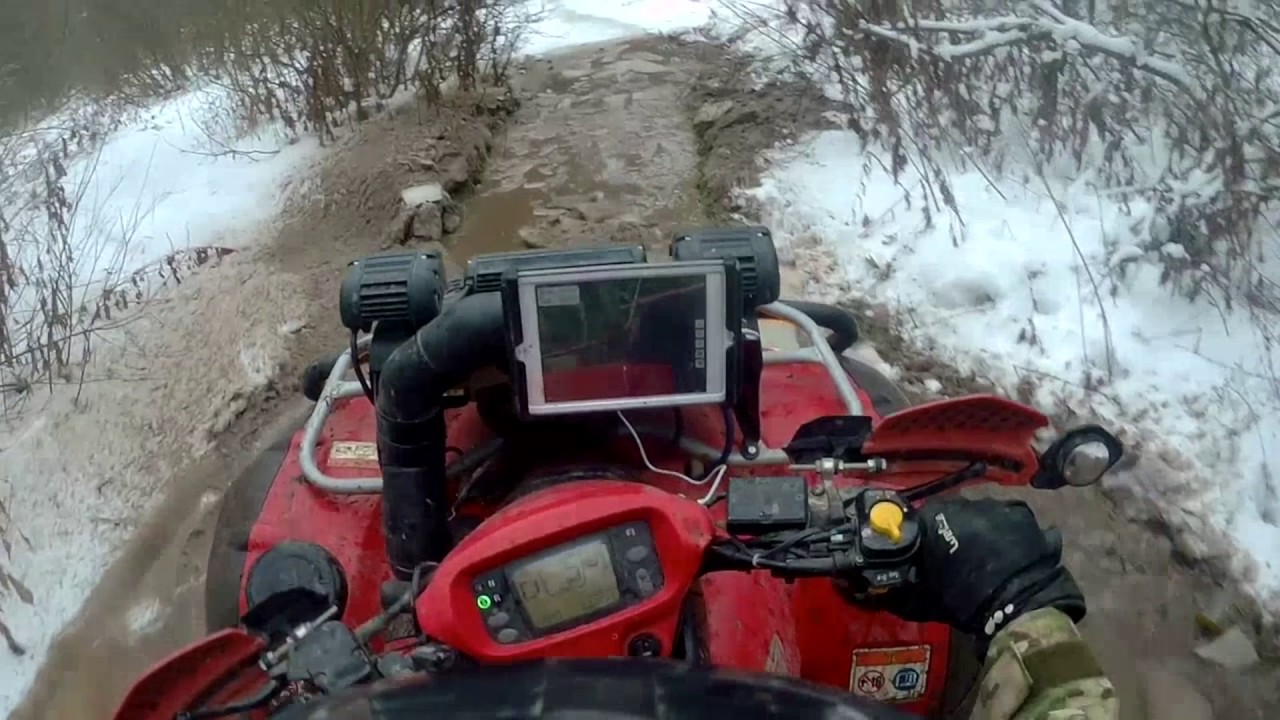 Yamaha Grizzly700 + Honda trx680. Колем лёд, плаваем. АВАРИЯ ДПС.