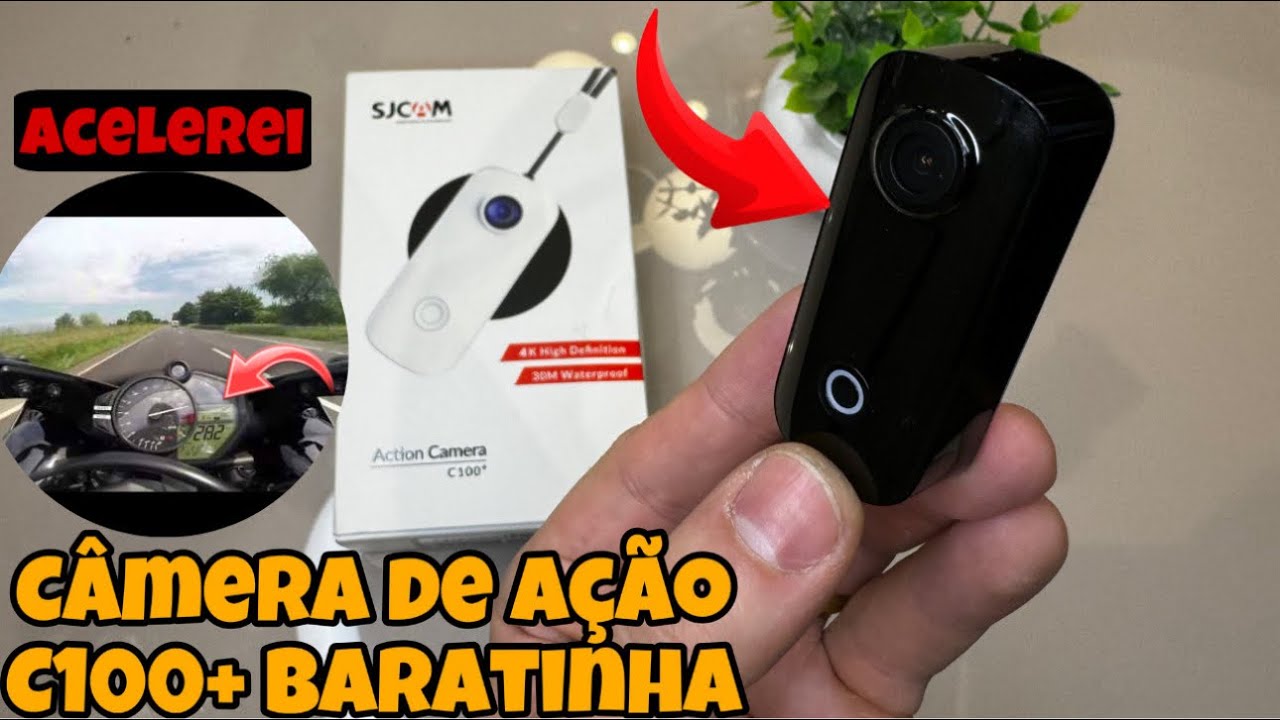 TESTEI A CÂMERA DE AÇÃO C100+ BARATINHA QUE COMPREI NO ALIEXPRESS - QUASE ATROPELEI UMA MOÇA