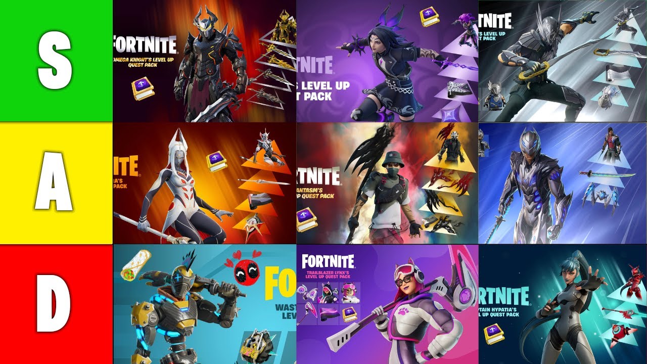 Рейтинг ВСЕХ скинов Fortnite для набора заданий «Повышение уровня»!