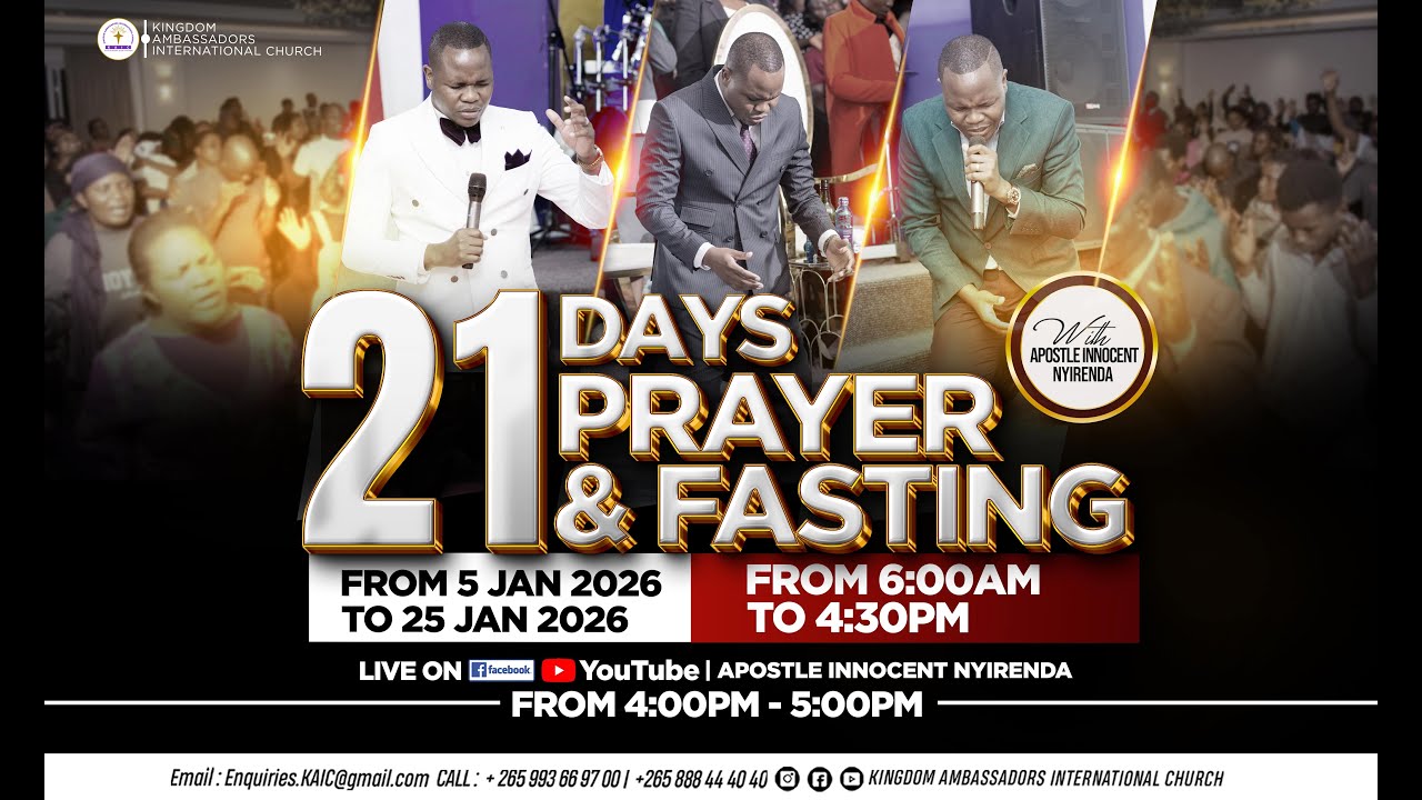 DAY 8 OF 21 DAYS OF PRAYER AND FASTING PROGRAM || MINISTERING || Apostle Innocent Nyirenda