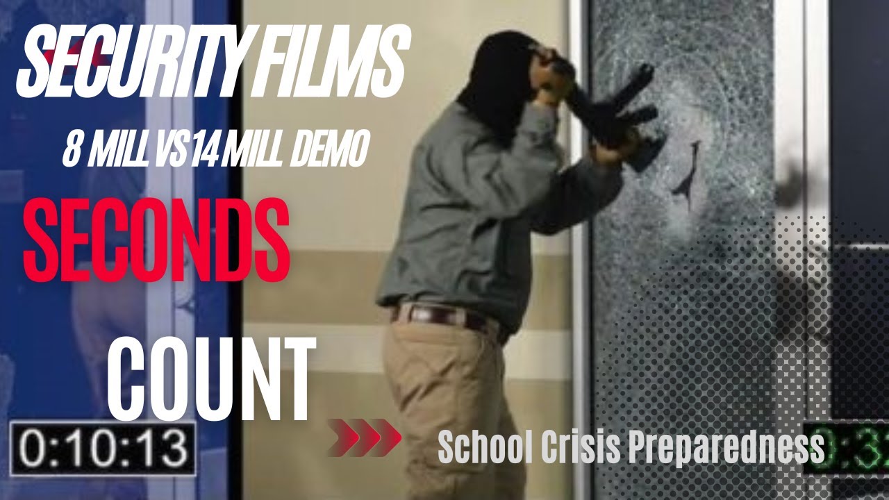 Security Window Films 8 mill vs 14 mill thick demonstration