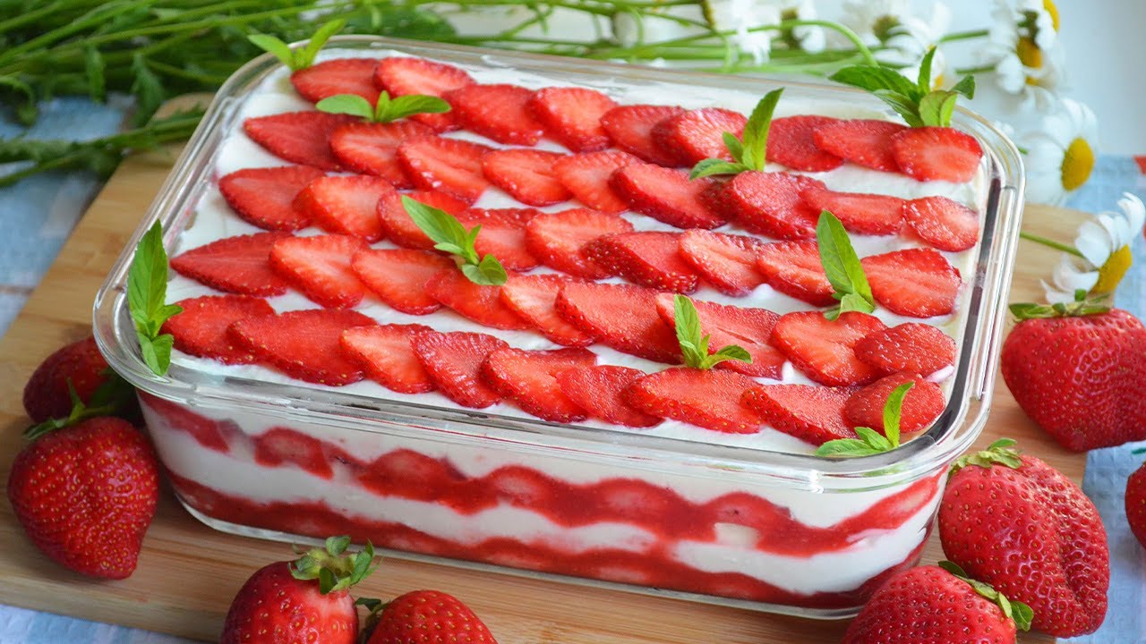 Клубничный тирамису🍓 Легкий летний десерт | Танюшина кухня