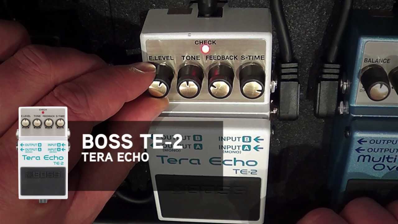 Boss TE-2 Tera Echo effects pedal audio/settings demo