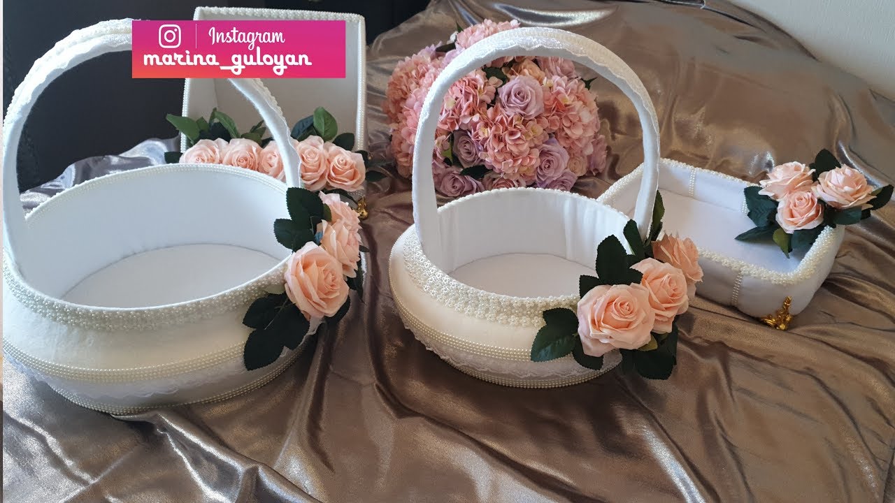 Свадебная корзина из простой коробки своими руками✔ Marine DIY Guloyan✔