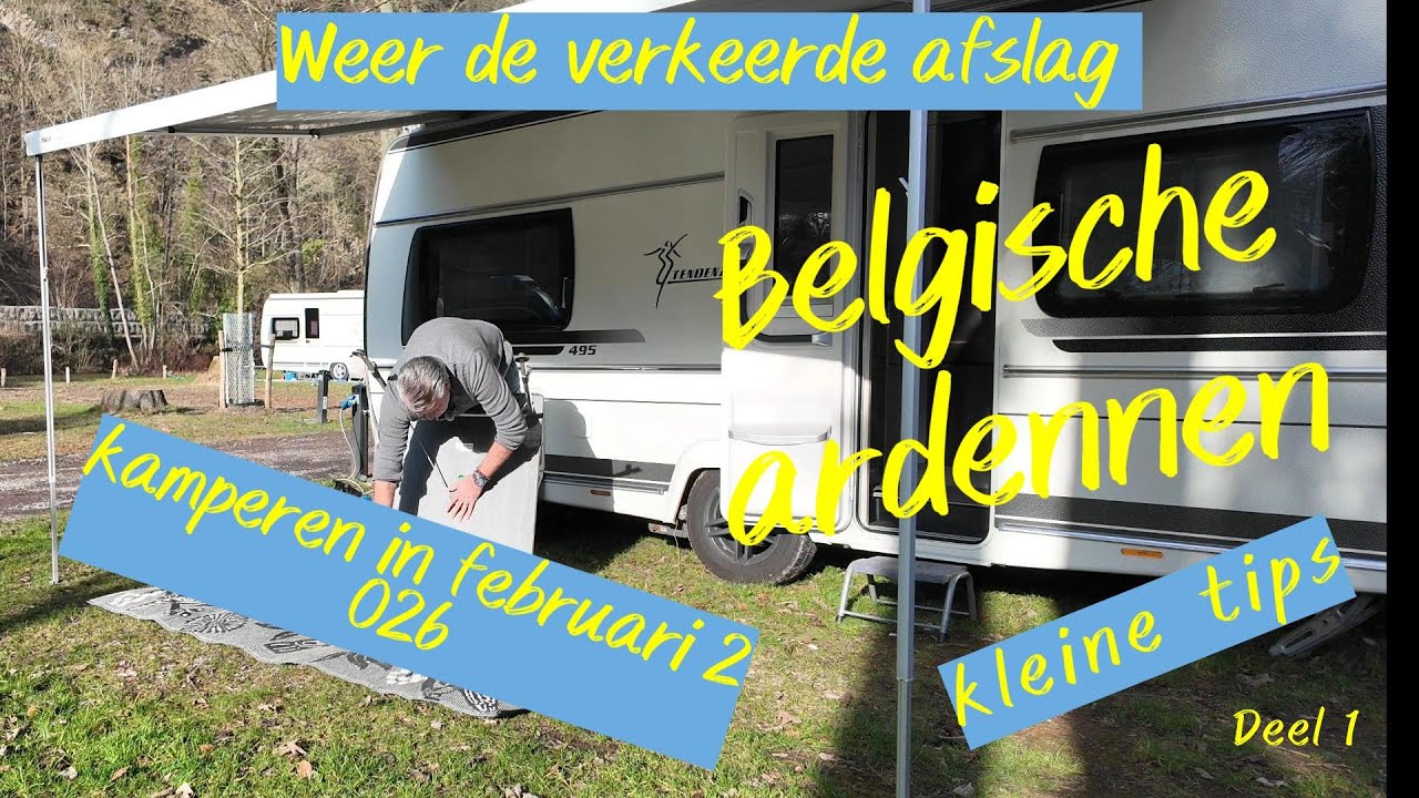 Kamperen bij een Chateau in februari