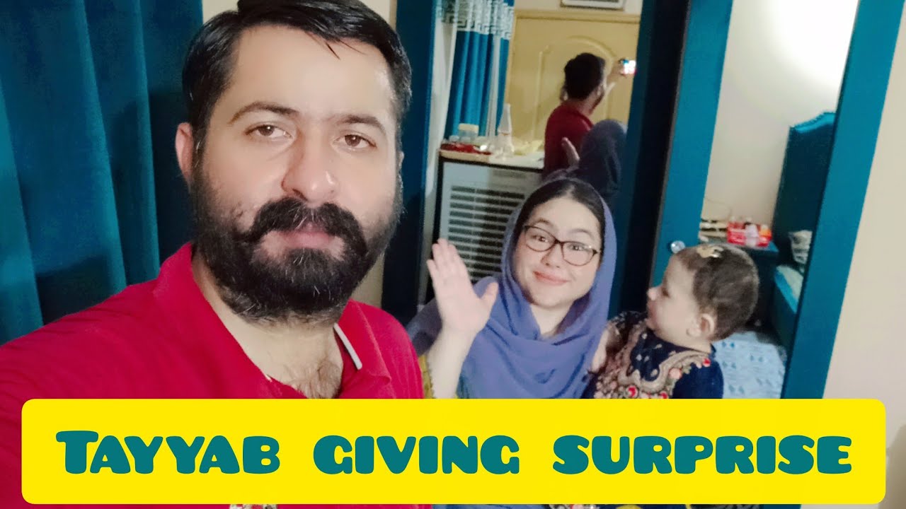 Tayyab giving me surprise 🫢 (outing day and eat dinner me very happy#RabiaTayyabvlogs)