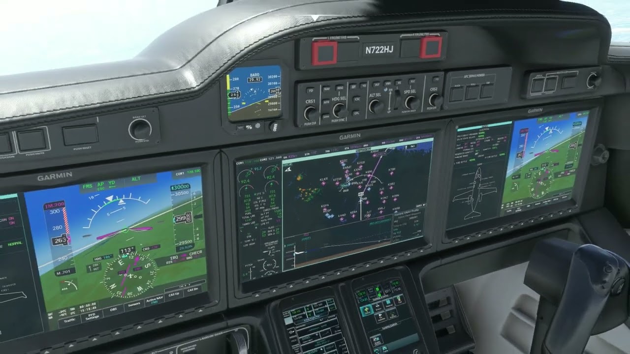 HJET Garmin G3000 RNAV/RNP APPROACH With In Game ATC