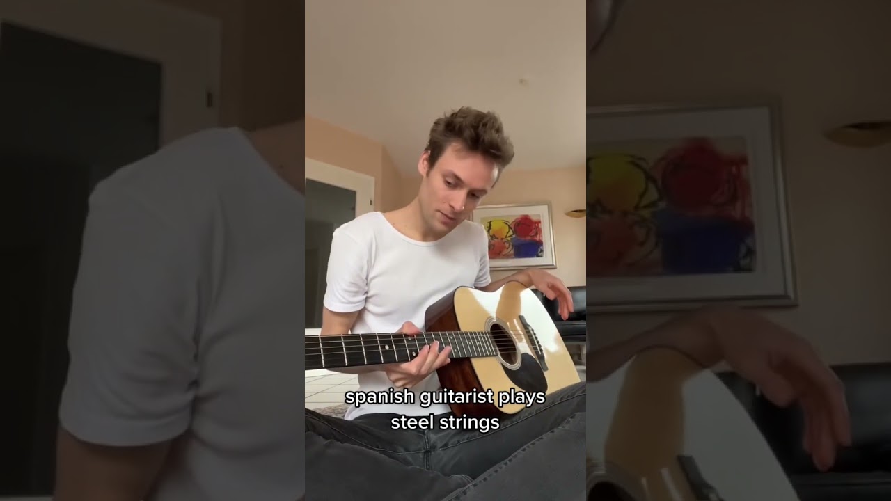 Spanish guitarist plays steel strings