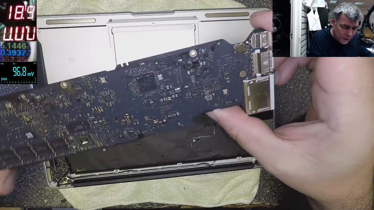Macbook Air A1466 EMC2925 liquid damage job