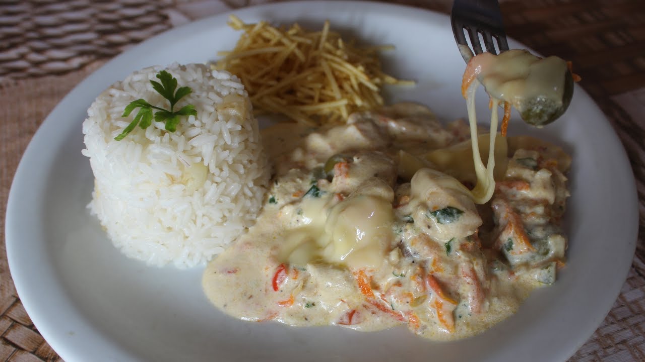 RECEITA DE STROGNOFF DE FRANGO-  SUPER RECHEADO