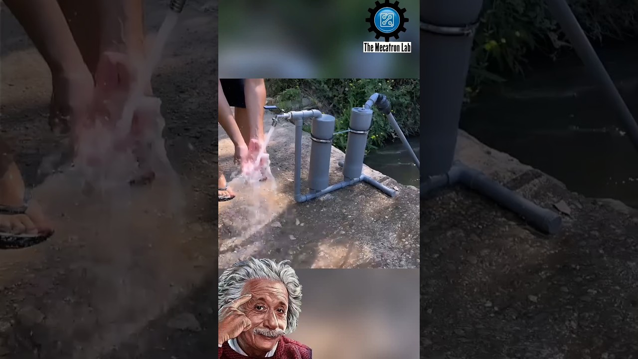 Самодельный водяной насос без электричества из ПВХ-трубы #diy