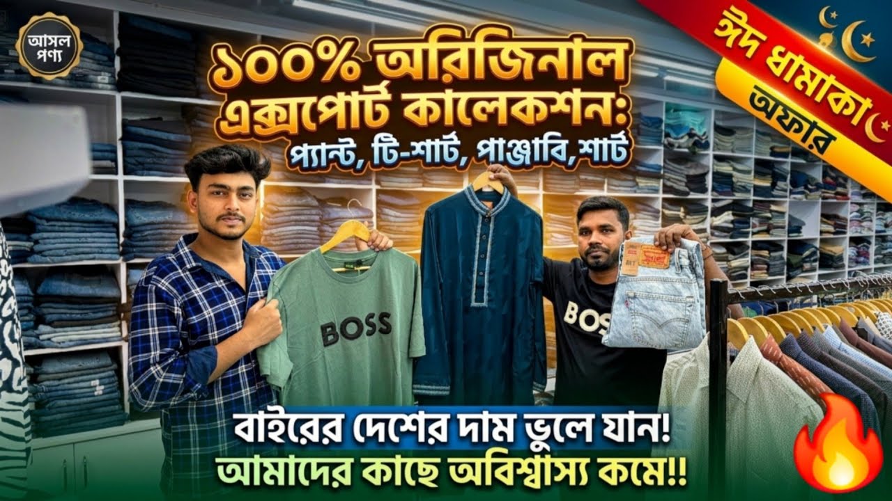 অথেন্টিক এক্সপোর্ট প্যান্ট টিশার্ট পাঞ্জাবি শার্ট কালেকশন, Authentic mens export Outfits,Blue Cherry