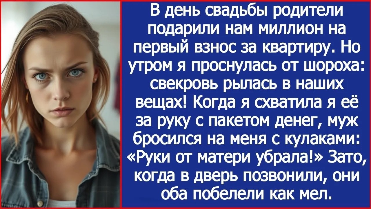 Родители подарили нам миллион на свадьбу  А утром я проснулась от шороха свекровь рылась в веща