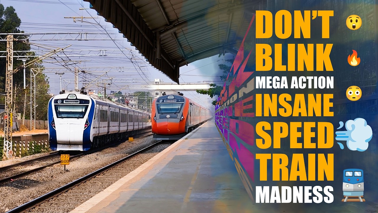 Unbelievable Train Action! 15 Trains Passing at Hoodi 🚆🔥