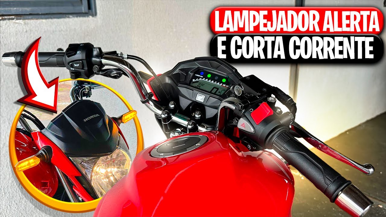 COLOQUEI PUNHO DE CB500 e XRE NA FAN 160 2024 [ LAMPEJADOR ALERTA E CORTA CORRENTE ]