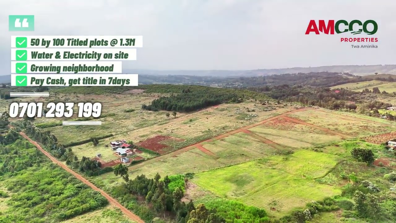 Woodely Estate Kamangu plots for sale: Affordable 50&times;100 residential land near Nairobi