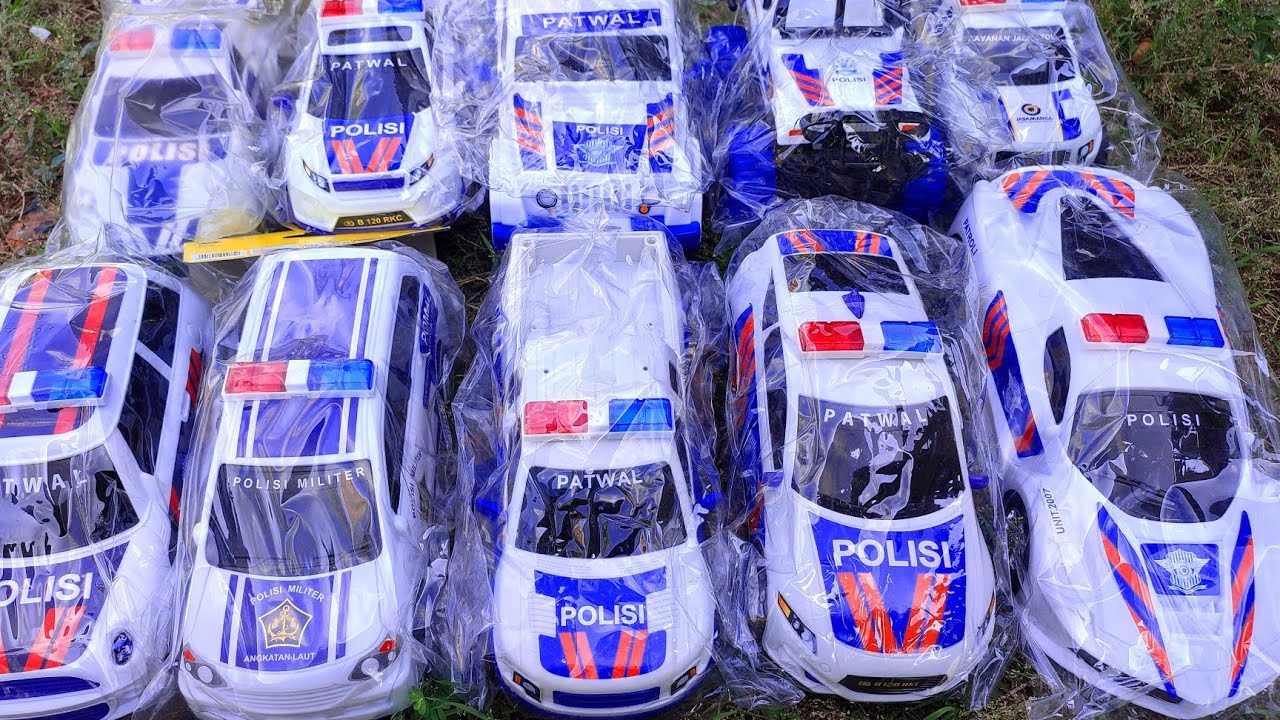 ( part 492) unboxing mainan mobil polisi, ambulan,damkar,dinosaurs,baby shark, brainrot anomali