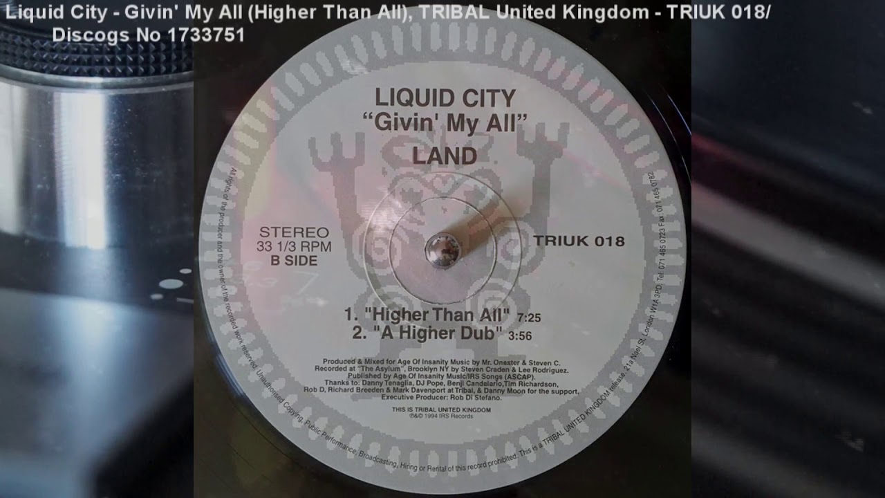 Liquid City - Givin' My All (Higher Than All) (1994)