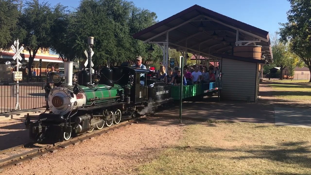 Great stack talk from miniature steam locomotive at McCormick-Stillman Railroad Park.