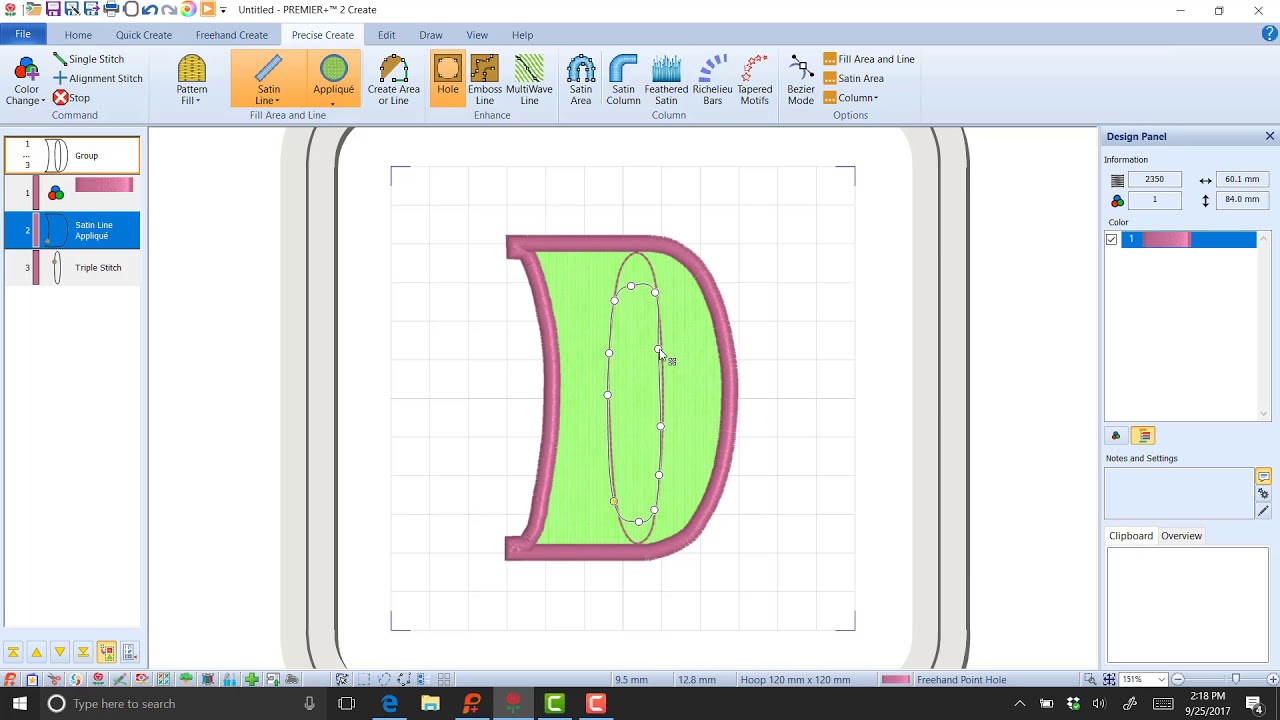 PREMIER+ 2 Outline Font to Applique