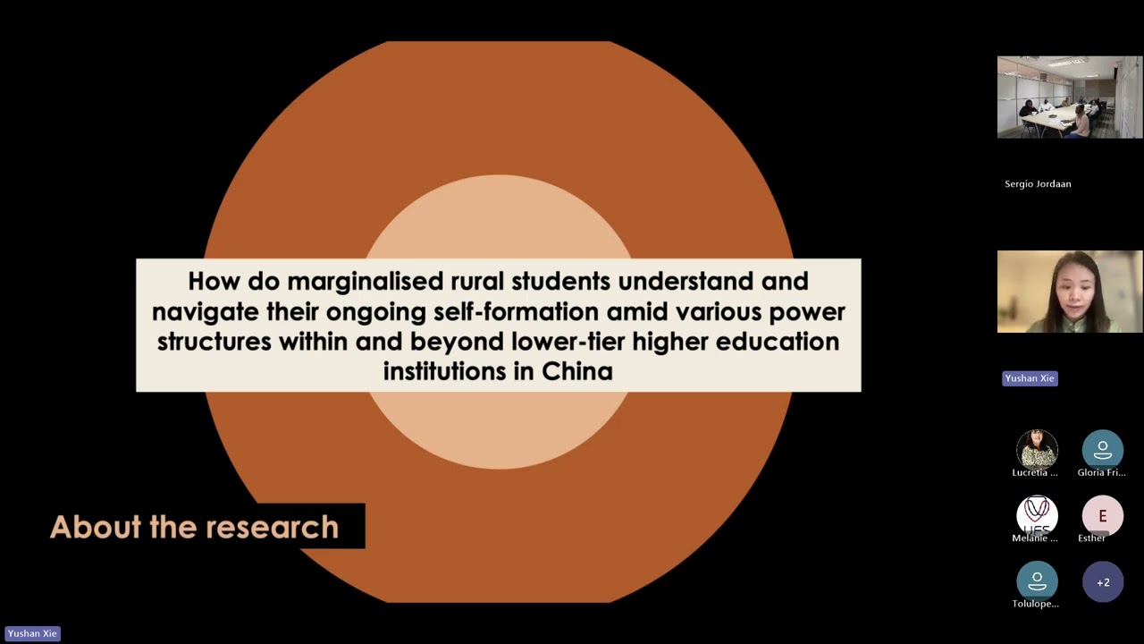 HEHD webinar  Yu shan Xie  An ordinary journey  Student self formation at lower tier higher educatio
