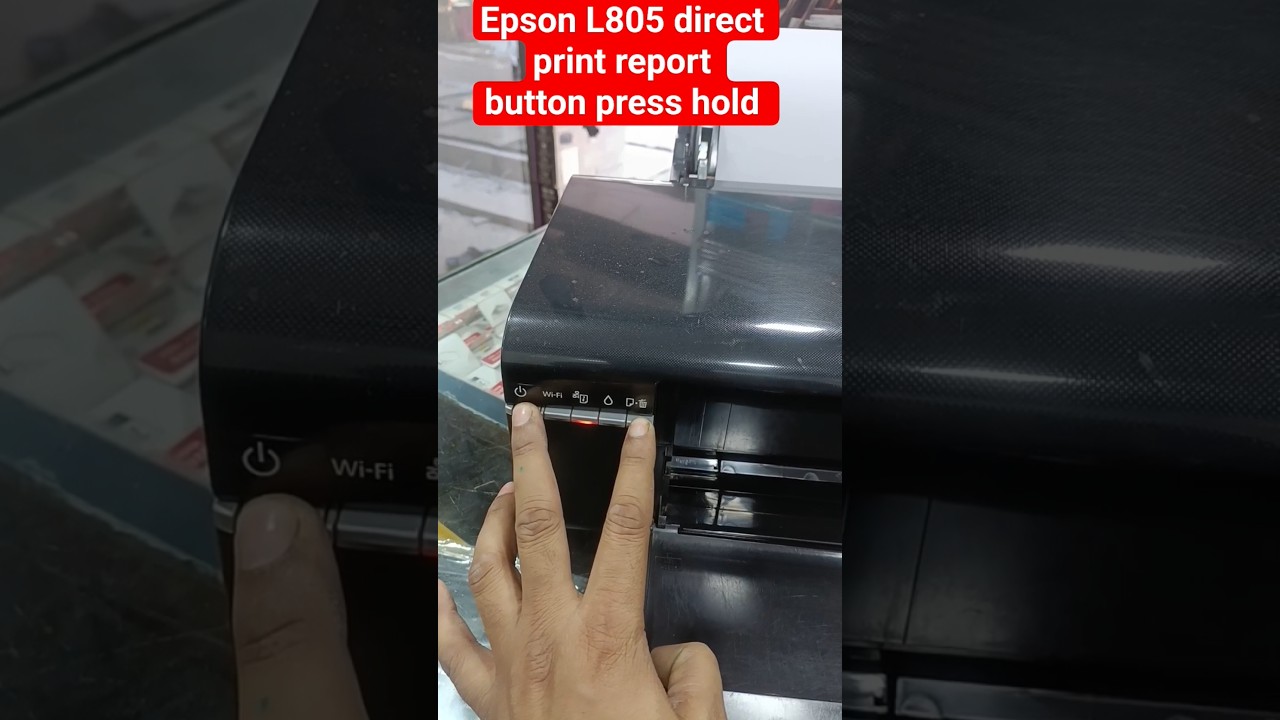 Epson L805 Vs L800 direct print report button press hold Red #epson #service #printersupportsoftware