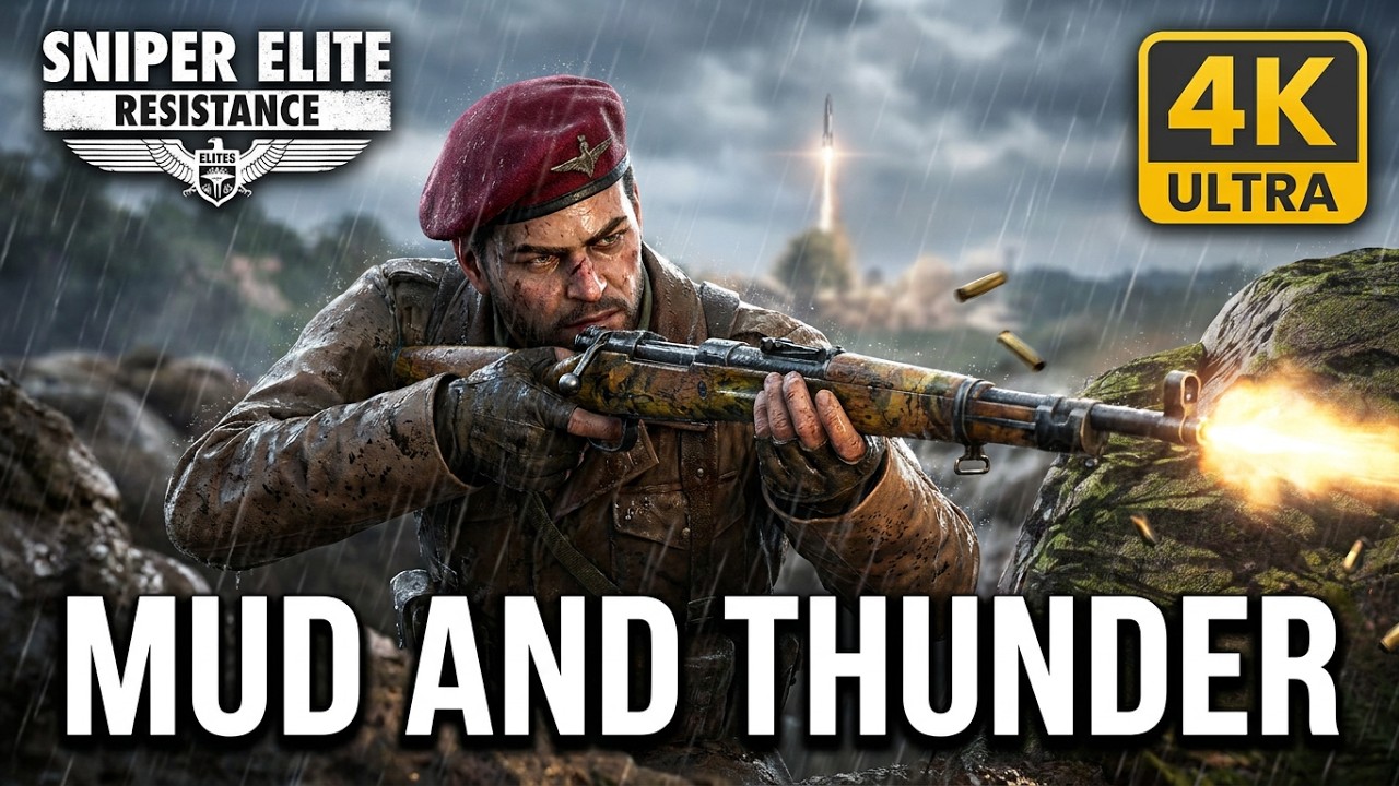 Sniper Elite Resistance  - DLC - Mud and Thunder Mission [ 4K Ultra Graphics ]
