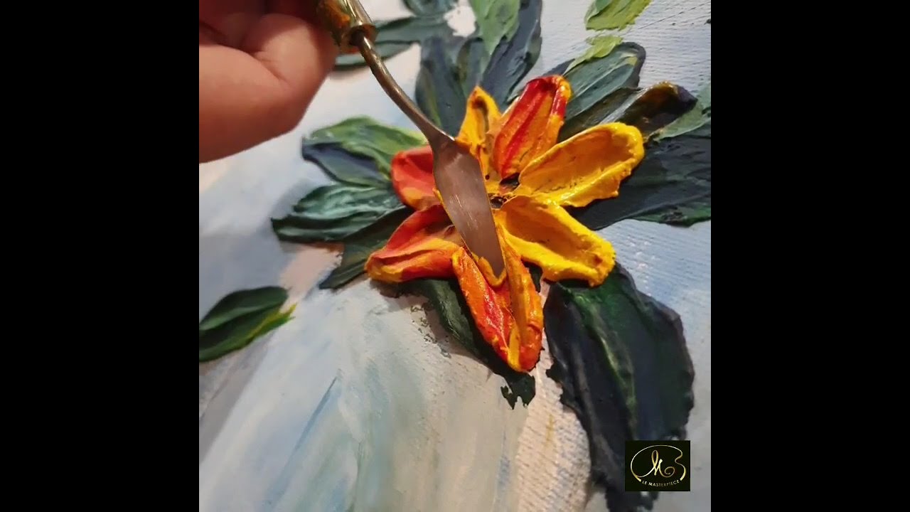 The Flowers Palette knife Painting Workshop