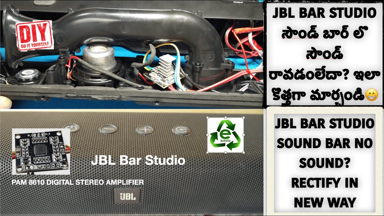 JBL BAR STUDIO SOUND BARలొ సౌండ్ రావడంలేదా? ఇలా కొత్తగా మార్చండి😁 NO SOUND RECTIFY IN NEW WAY