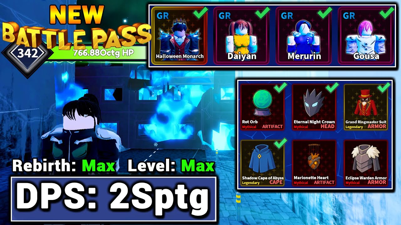 I unlocked everything and reached MAX DPS in the new Battle Pass update in Arise Crossover | Roblox