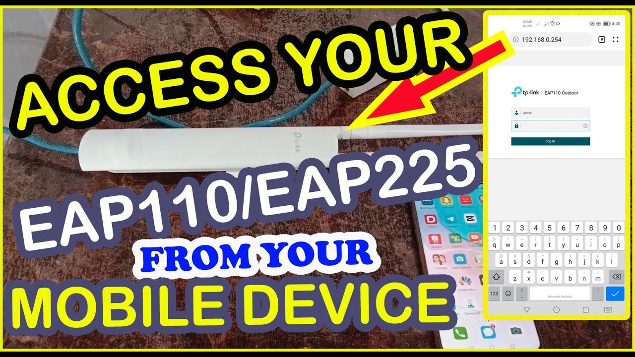 PAANU I ACCESS AT I CONFIGURE ANG TPLINK EAP110/EAP225 GAMIT ANG CELLPHONE para sa ating PISOWIFI