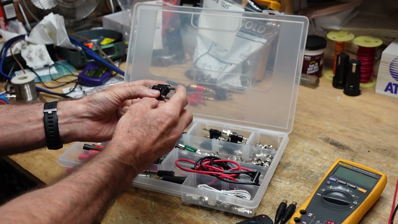 Adapters and cables for the audio service bench
