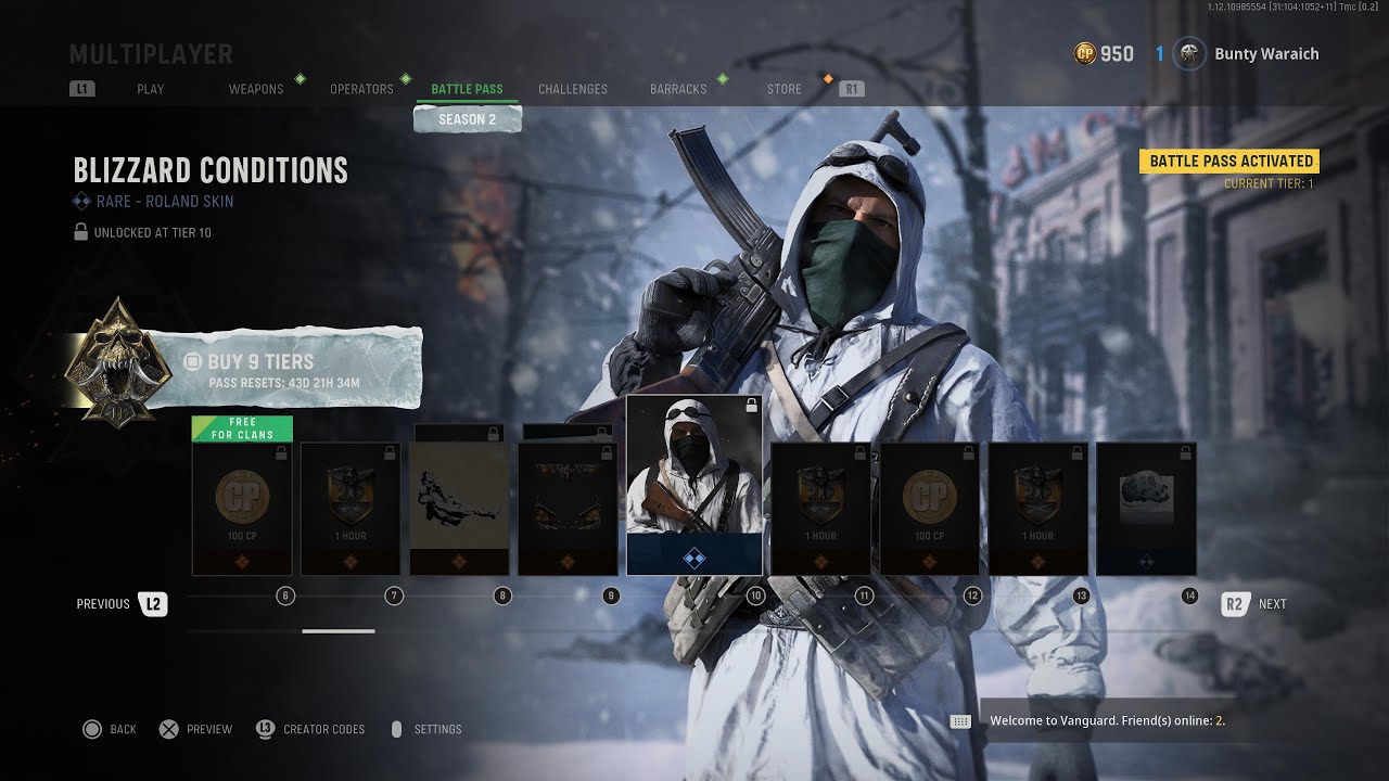 Call of Duty: Vanguard What's New in Season Two Battlepass let's find out (No Commentary)