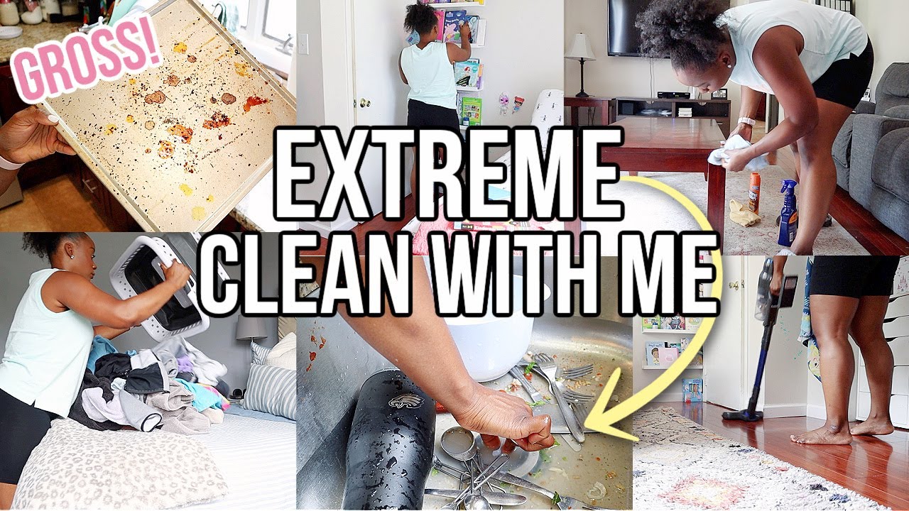 EXTREME ALL DAY CLEAN WITH ME | BUSY MOM SPEED CLEANING MOTIVATION | REAL LIFE CLEANING | Nia Nicole