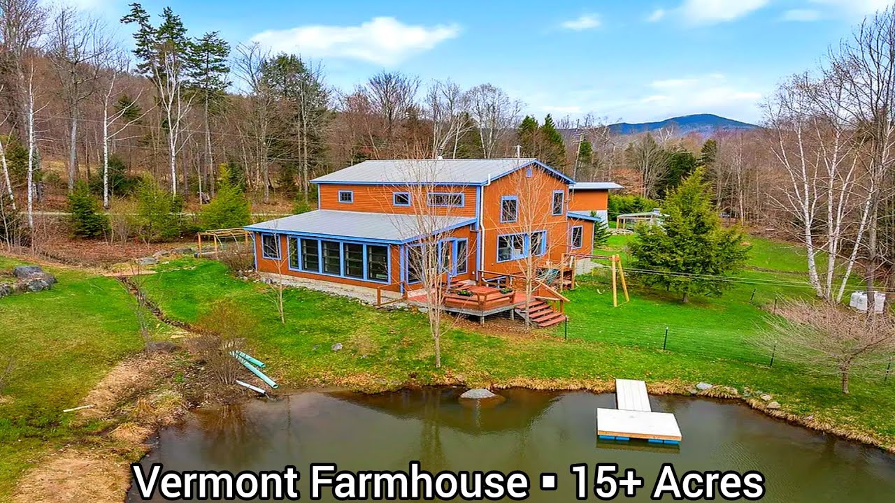 Vermont Farmhouse For Sale | 15+ Acres | Vermont Real Estate For Sale | Pond | Open Space