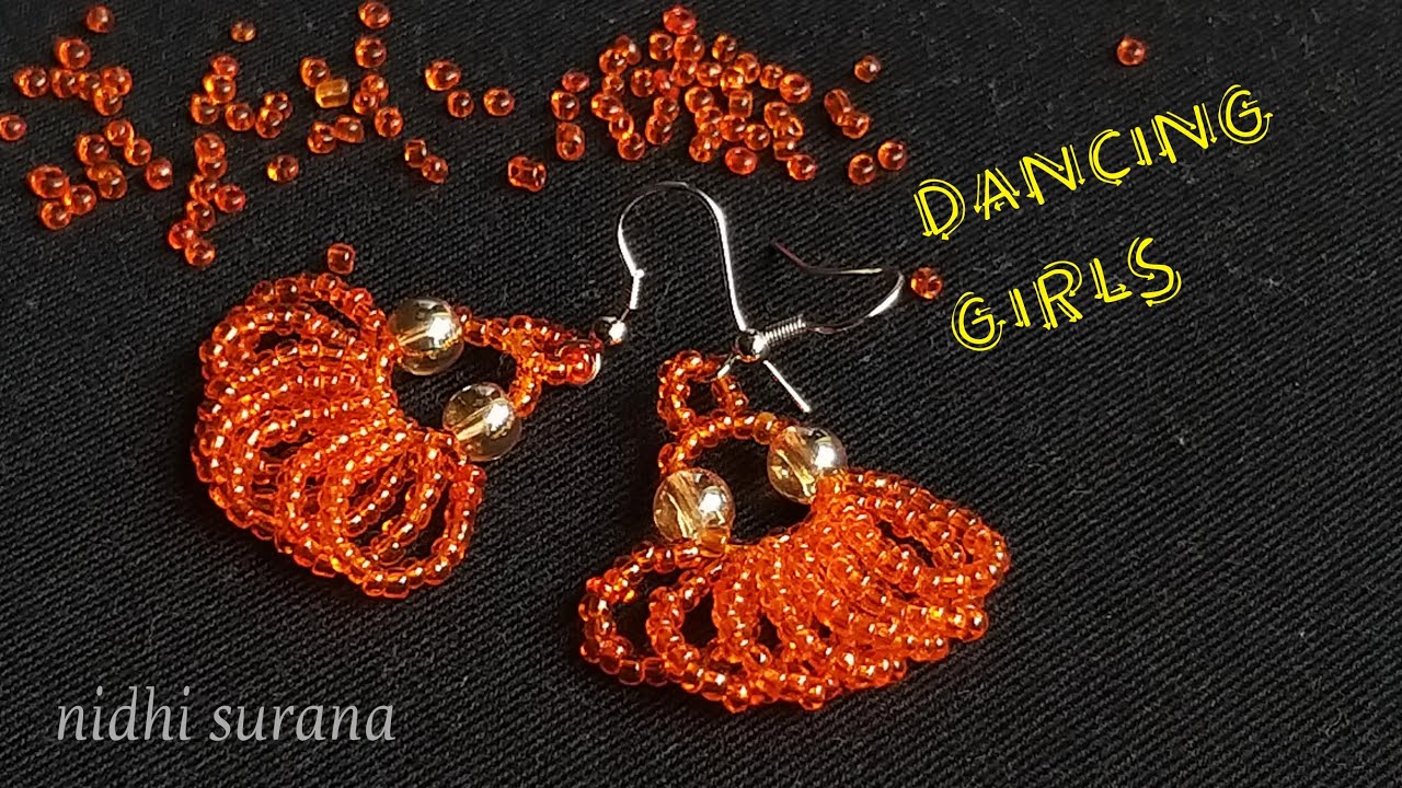 💃💃 Dancing Girls, Beaded Earrings || DIY Seed bead Earrings (0205)