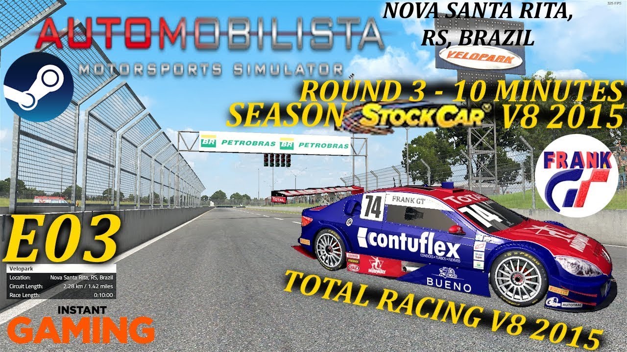 AUTOMOBILISTA EP.03 - STOCK CAR V8 2015  - ROUND 3 NOVA SANTA RITA 10 MINUTES - TOTAL RACING V8 2015
