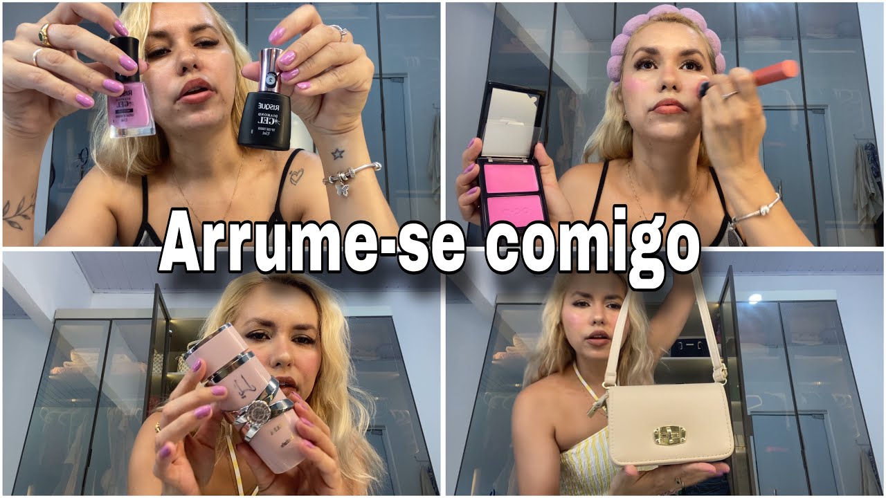 Arrume-se comigo para sair com a família: Make/ cabelo/ look/ bolsa/ perfume/ sandália 💅♥️
